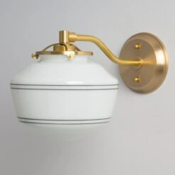 Ryttenberg (Opal Striped) | Modern Offset Sconce(Ryttenberg Opal Striped Modern Offset Sconce)