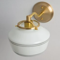 Ryttenberg (Opal Striped) | Modern Offset Sconce(Ryttenberg Opal Striped Modern Offset Sconce) -Oldebricklighting Store Img1237