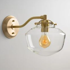 Ryttenberg (Clear) | Modern Offset Sconce(Ryttenberg Clear Modern Offset Sconce) -Oldebricklighting Store Img1245