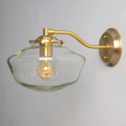 Ryttenberg (Clear) | Modern Offset Sconce(Ryttenberg Clear Modern Offset Sconce) -Oldebricklighting Store Img1252