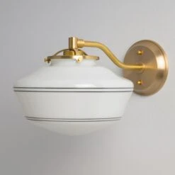 Ryttenberg (Opal Striped) | Modern Offset Sconce(Ryttenberg Opal Striped Modern Offset Sconce) -Oldebricklighting Store Img1254