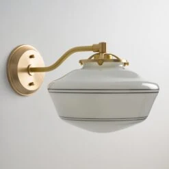 Ryttenberg (Opal Striped) | Modern Offset Sconce(Ryttenberg Opal Striped Modern Offset Sconce) -Oldebricklighting Store Img1256