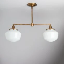 Ryttenberg (Opal) | Chandelier(Ryttenberg Opal 2 Shade Chandelier) -Oldebricklighting Store Olde Brick21