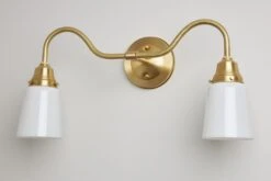 Chaika | 2 Shade Gooseneck Sconce(Chaika Opal 2 Shade Gooseneck Sconce)