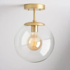 Bennington (Clear) | Modern Semi-Flush(Bennington Clear Modern Semi Flush)